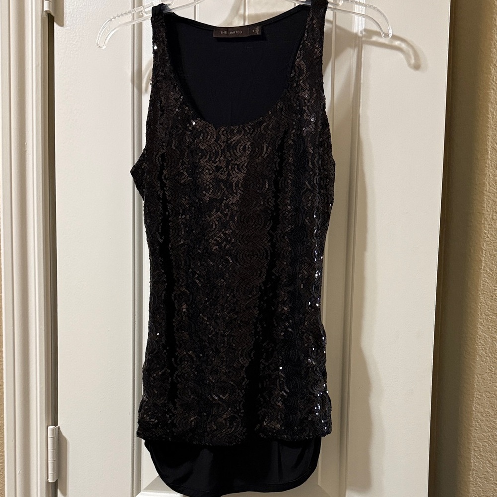 The Limited Black Sequin Tank Top